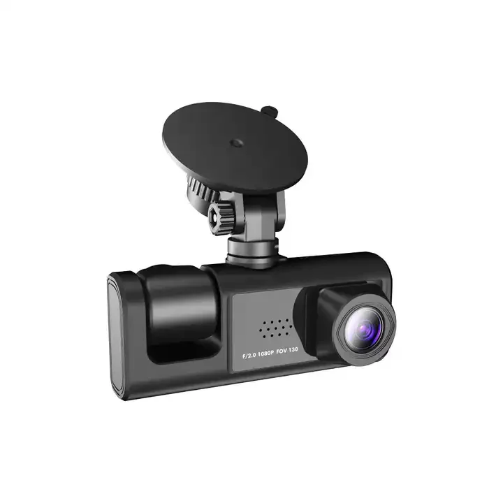 Factory price 3 lens front and rear full color vehicle security car dvr camera dash camera