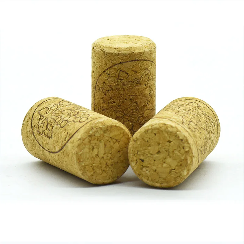 Wholesale Manufacturer corchos para vino natural bouchon de vin 22mm 22.5  agglomerated wine cork stopper corcho vino para