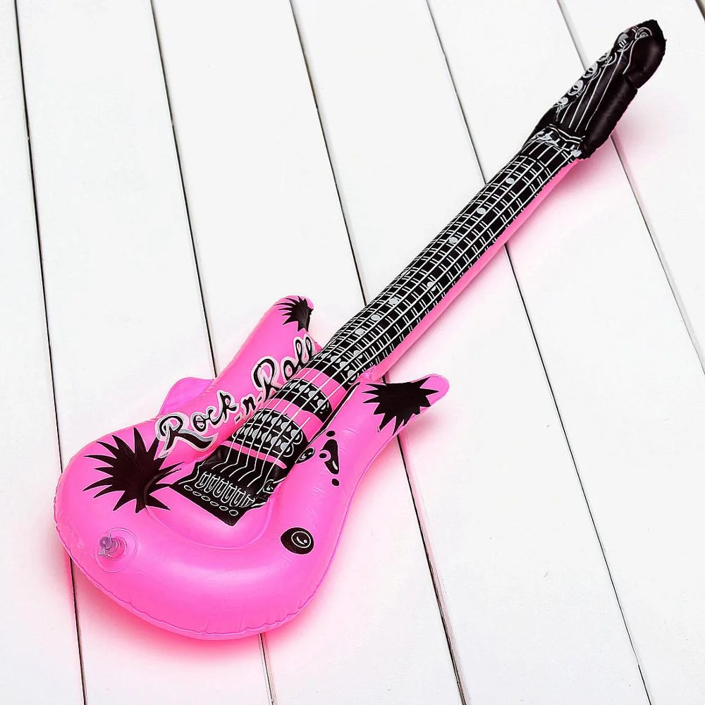 Красочные маленькие надувные игрушки для гитары из ПВХ детей цифровая печать модель с номером изделия
