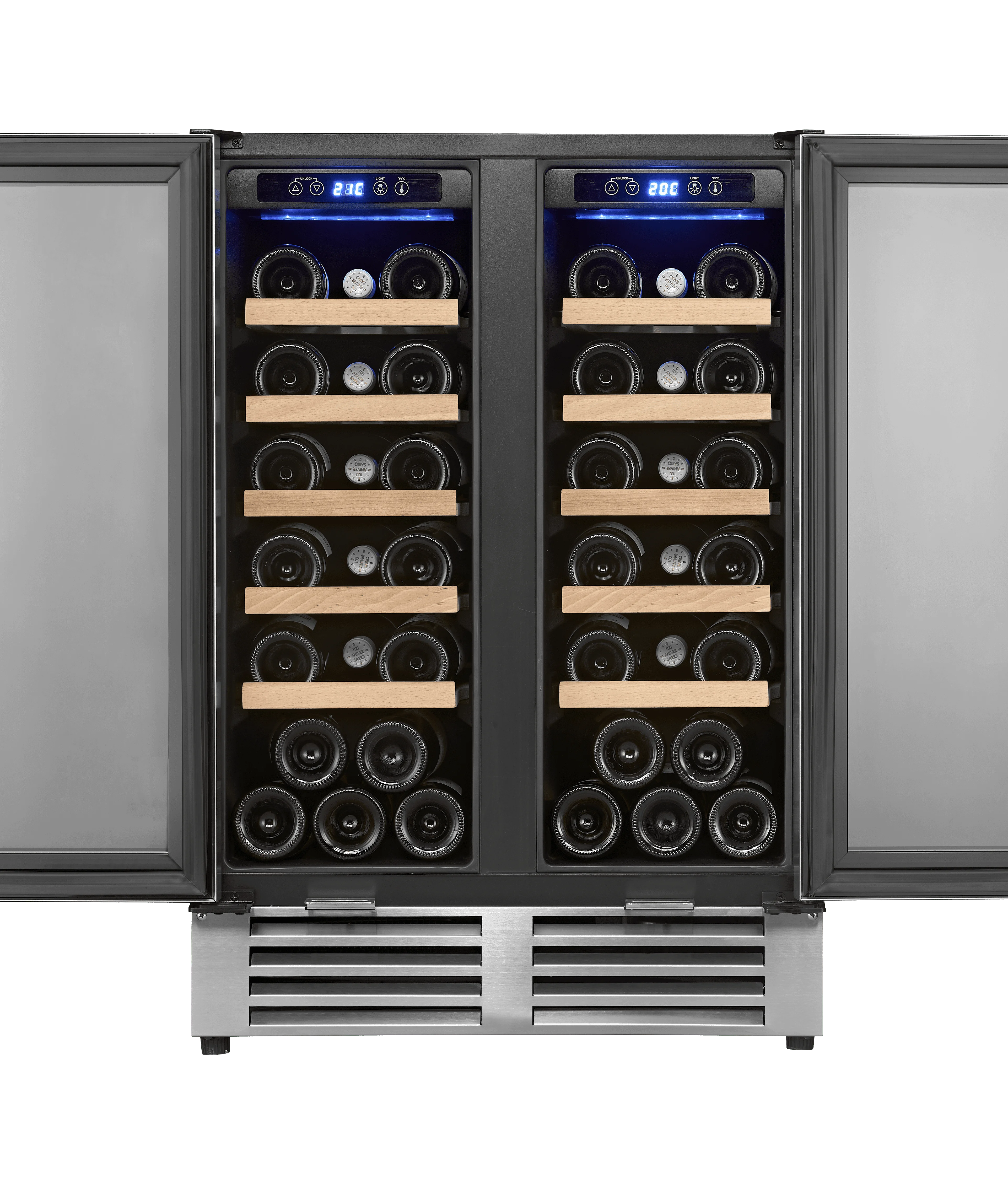 custom wine drink cooler beverage cooler 120L display  electric refrigerator cooler for hotel