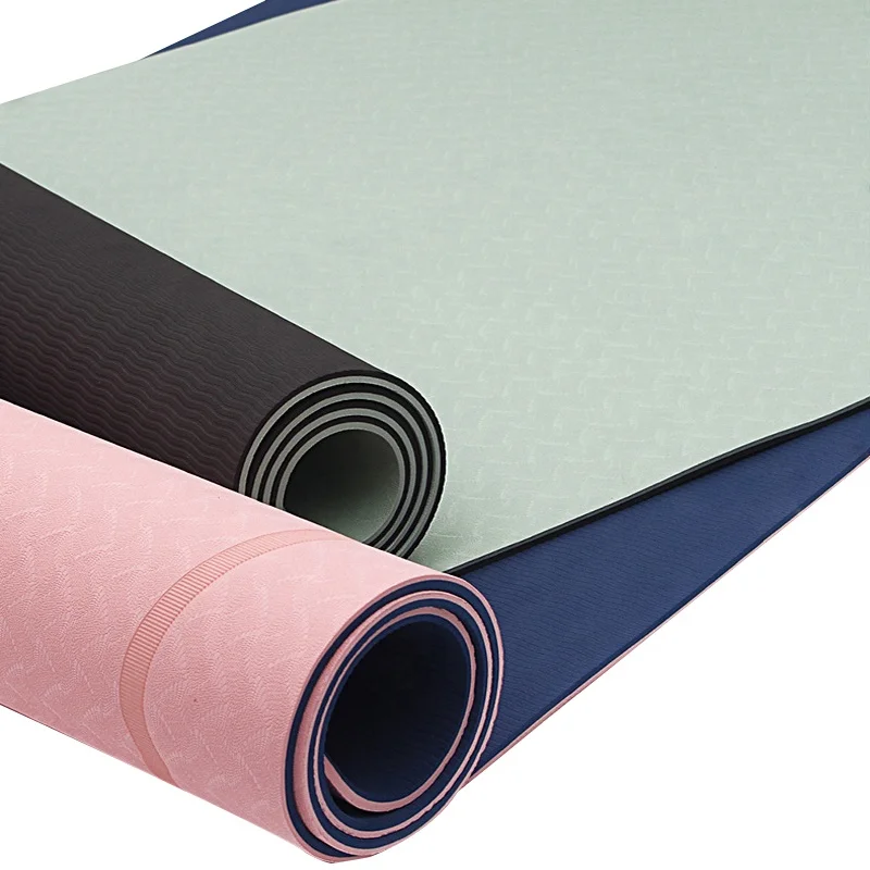 SANFAN Custom Logo Yoga Mat Anti-Slip Eco-Friendly TPE Exercise Mat Thick Fitness Design Personalized with Your Own Print