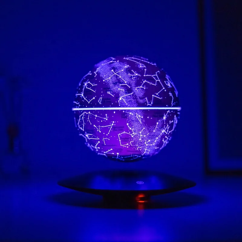 Italian Design Creative European Portable Style Home Decor Magnetic Levitation Touch RGB 7 Colors LED Starry Moon Lamp