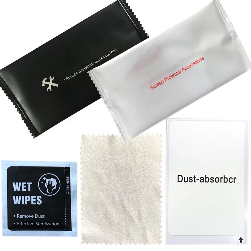 
For iPhone12 Pro Max Screen Protector Accessories Mobile Phone Screen Cleaning Kit Wet Cotton Dustcloth Dust Absorber 