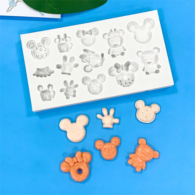 s171g multi head hand Silicone Mold fondant tools cake decorating mould baking tool DIY kitchen