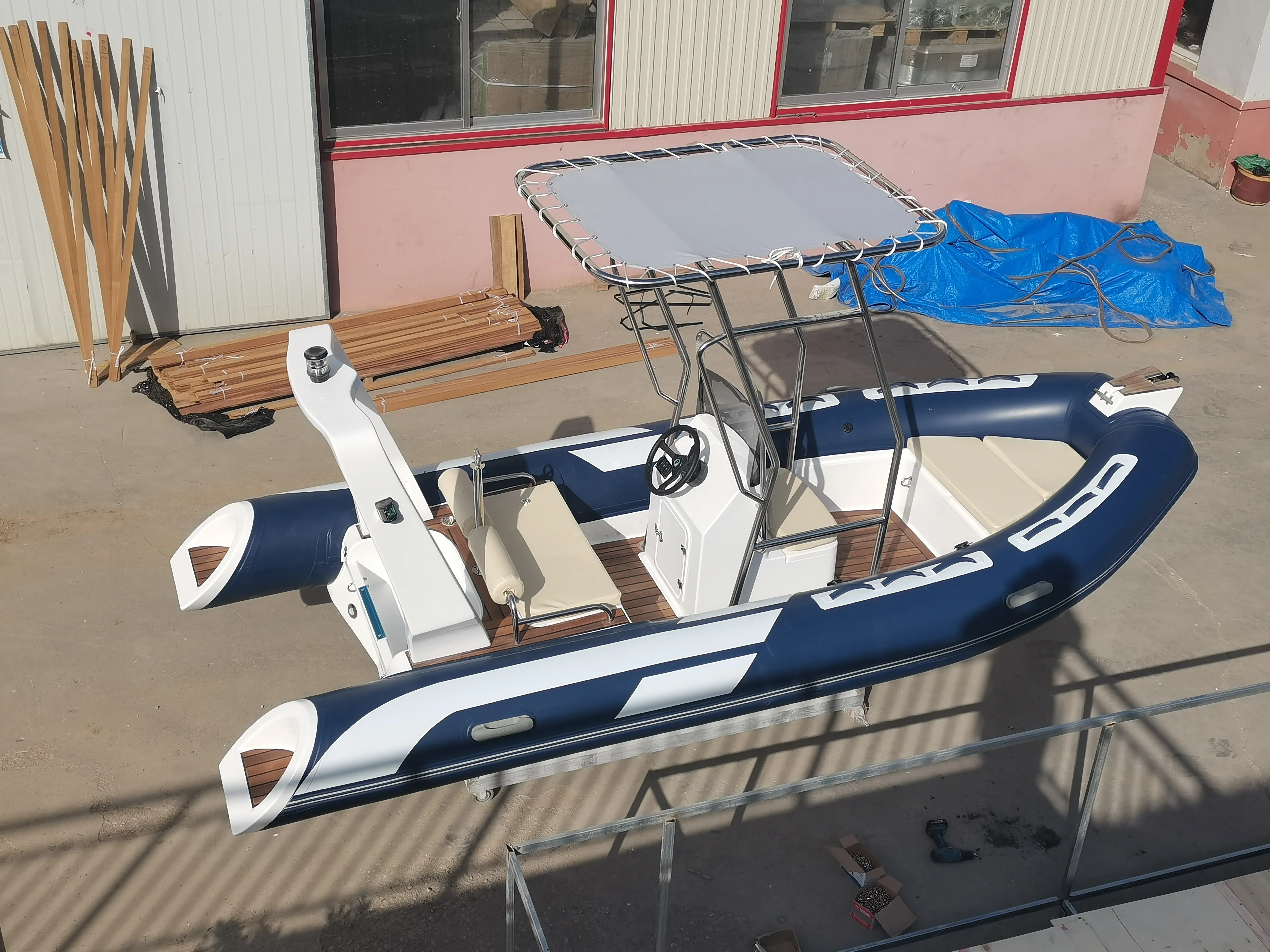 16ft rib boat 480 speed rib inflatable boat with center console china hypalon sport rib boat fiberglass hull for fishing 4.8m