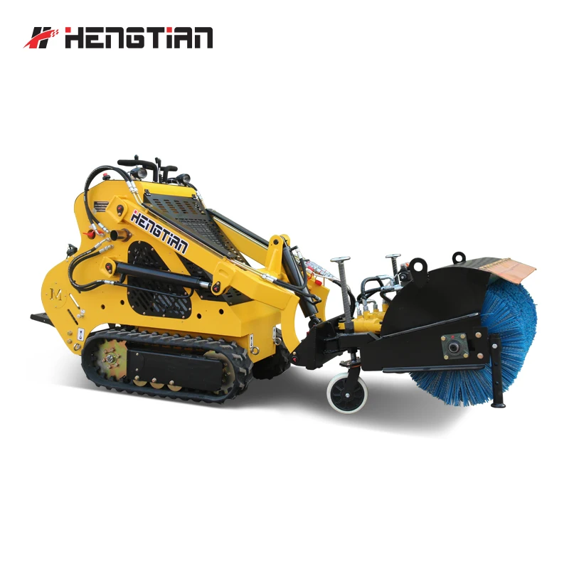 kehrmaschine track hoe mini road sweeper for ditching pilot rc  steering mounted control grader skid steer