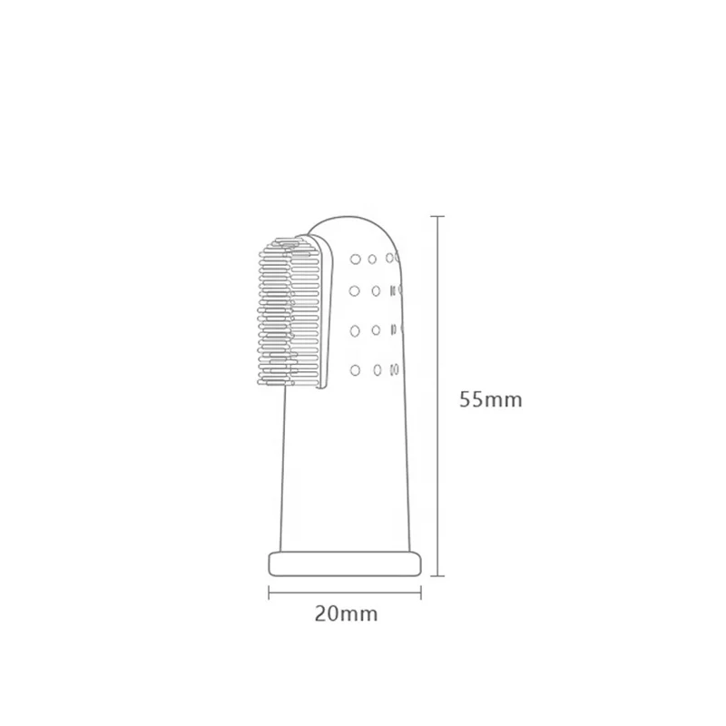 Silicone infant tooth brush training soft teether baby Tongue Scraper Cleaner Finger toothbrush for dogs pet