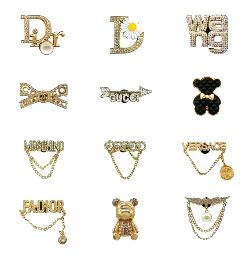 Wholesale Metal Shoes Charms DIY Shoe Buckle Everything Accessories Shoes Flower Rhinestone Crystal Detachable Chain Decoration