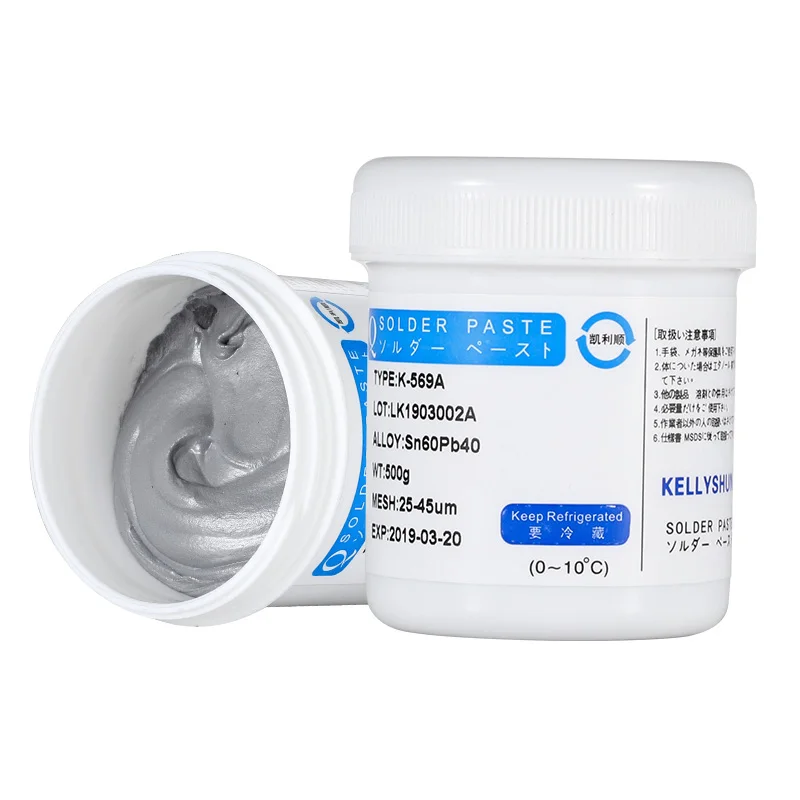 KELLYSHUN K-569A неочищенная паста Sn60 Pb40 500 г свинцовая для SMD BGA телефона IC светодиода и т. Д.