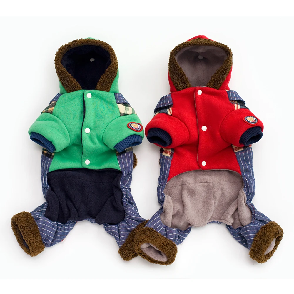 Superpets wholesale pet clothes warm soft grid pattern pet dog hoodies jacket winter cloth
