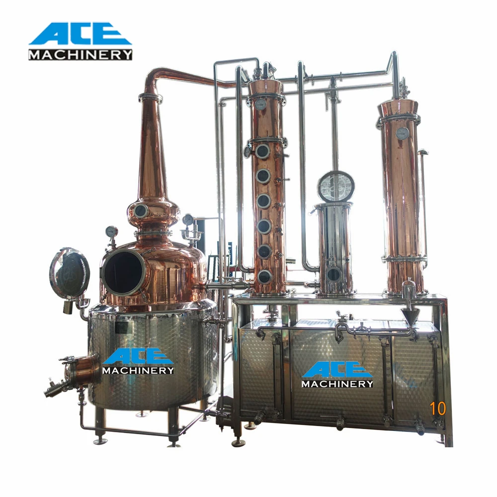 3000-5000L Destilador de Torre Alta Destilación en Columna con Placa de Burbuja de Cobre
