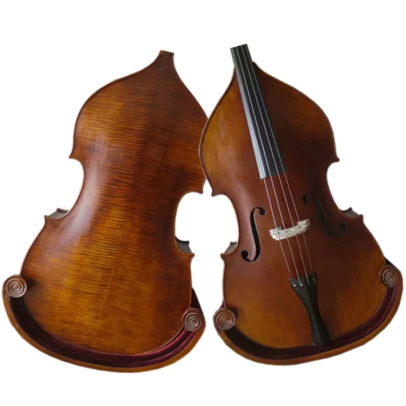 Best Brand Sinomusik Musical Instrument Brown Solid Wood Contrabass