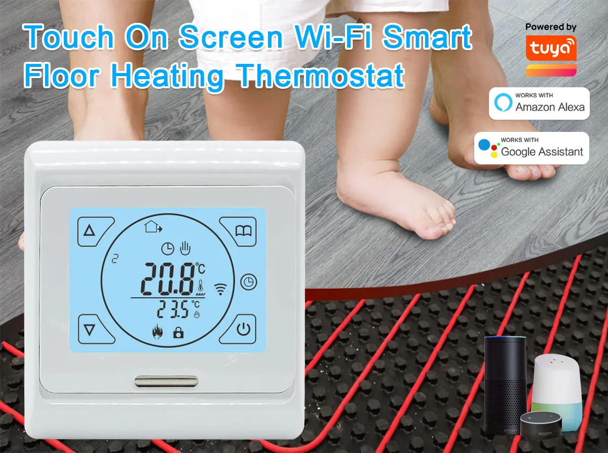 Touch screen Programmable Thermostat WiFi Smart Gas Boiler Thermostat