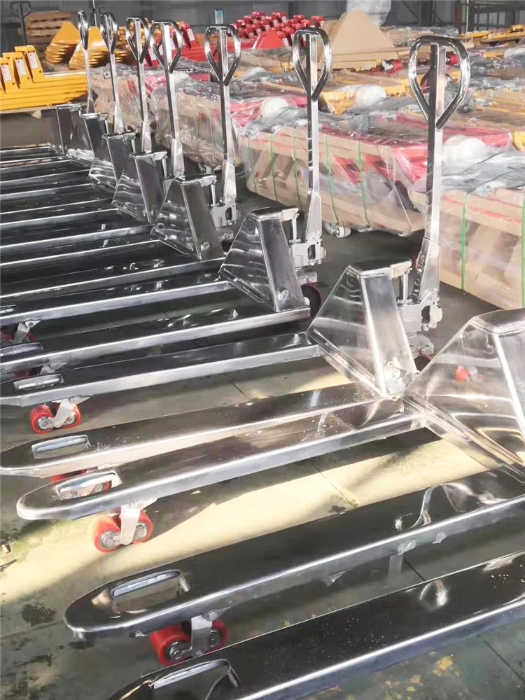 Manual Lift Forklift Jack Transpallet Trolley 2 ton Stainless Steel Hand Pallet Truck