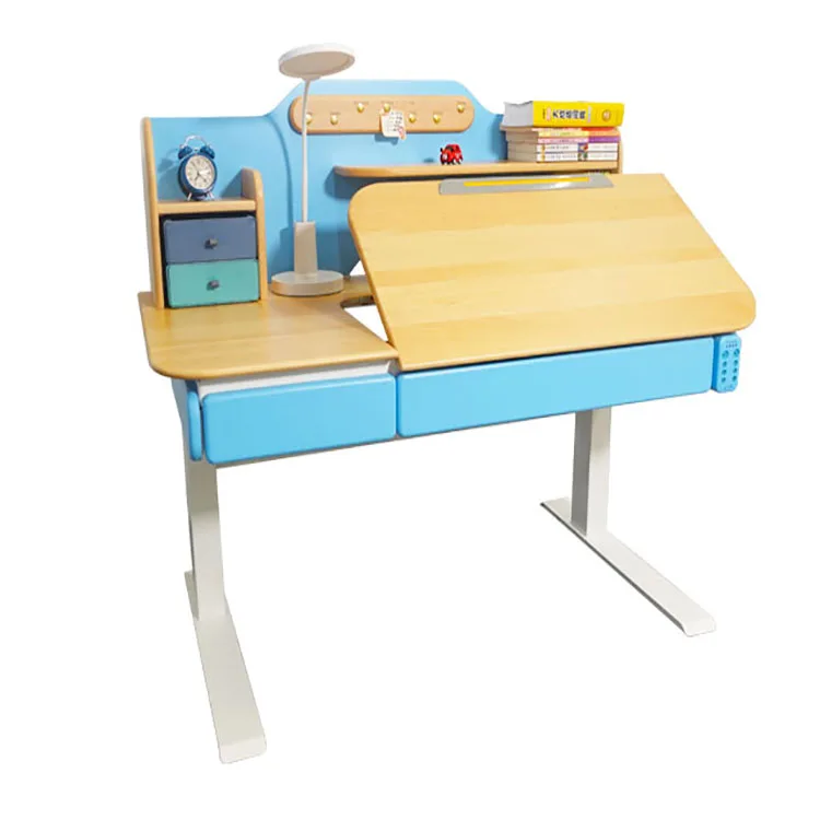 
New design Environmental Kids Furniture children adjustable wooden table for reading in home 
