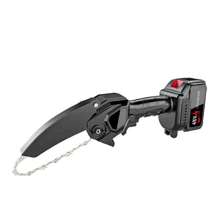 New products Portable handheld industrial grade saw 21V battery power 4 inch cordless mini electric chain saw for wood cutting