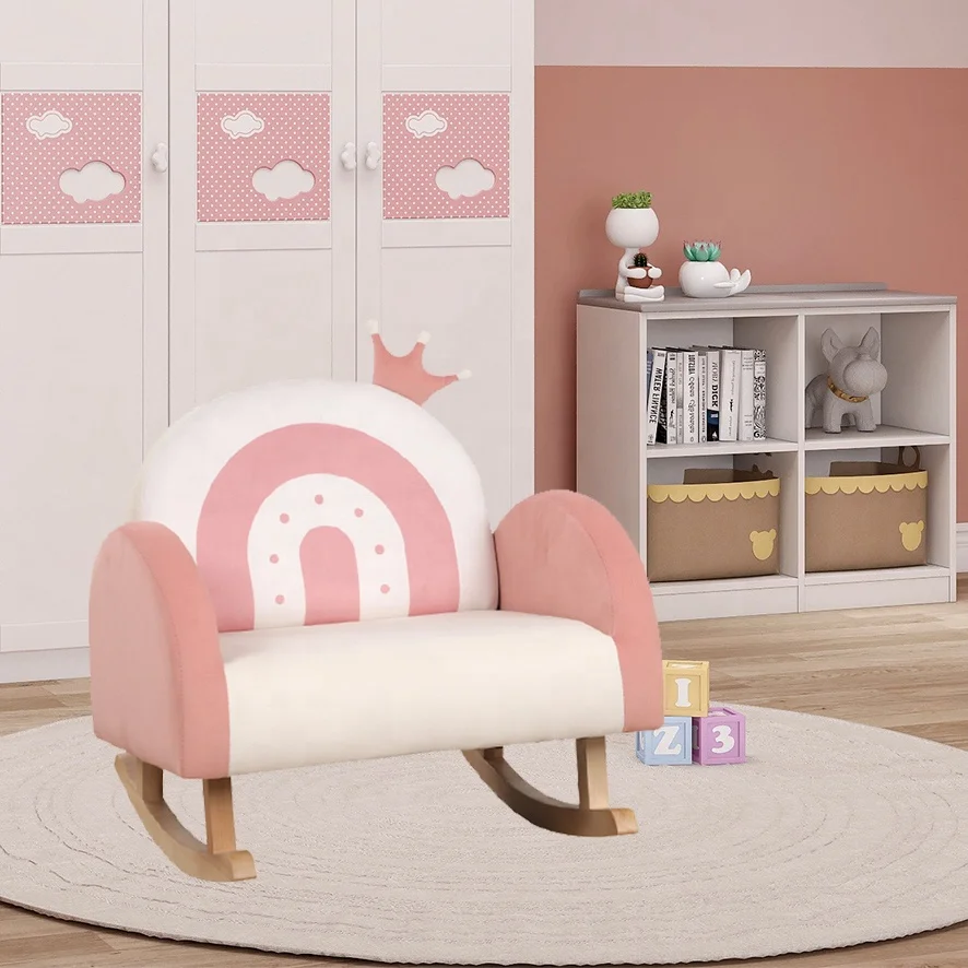 Luxury Creative Cute Kids Bouncer Sofa Cartoon Princess Kids Chair Plush Warm Kids Sofa