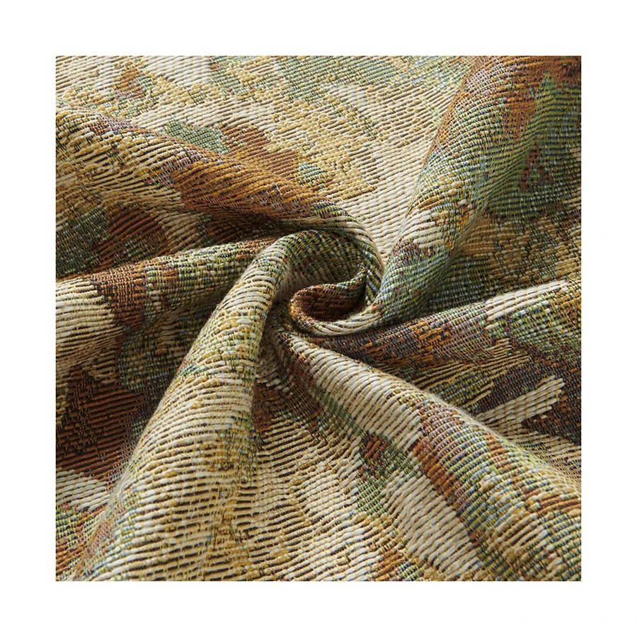 Home Textile Luxury And Elegance Curtain Fabrics For Home Decorative 100% Polyester Soft Jacquard Curtain Fabric