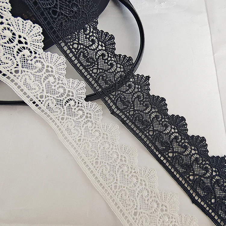 Factory custom chemical lace fabric embroidery lace for clothing guipure trim