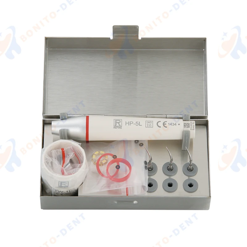 New Arrival Ultrasonic Dental Scaler Tips Touch Set LED Detachable Handle Torque Wrench Autoclavable Kit Scaler Disinfection Box