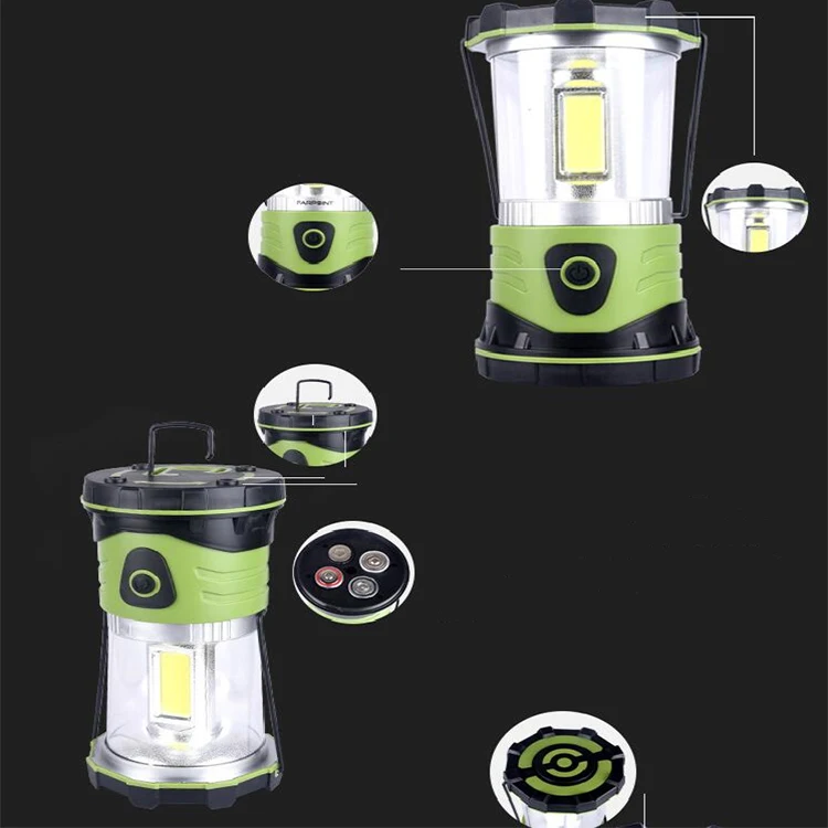Waterproof Battery Powered LED with 1000LM COB Outdoor Tent Anti-drop Camping lantern