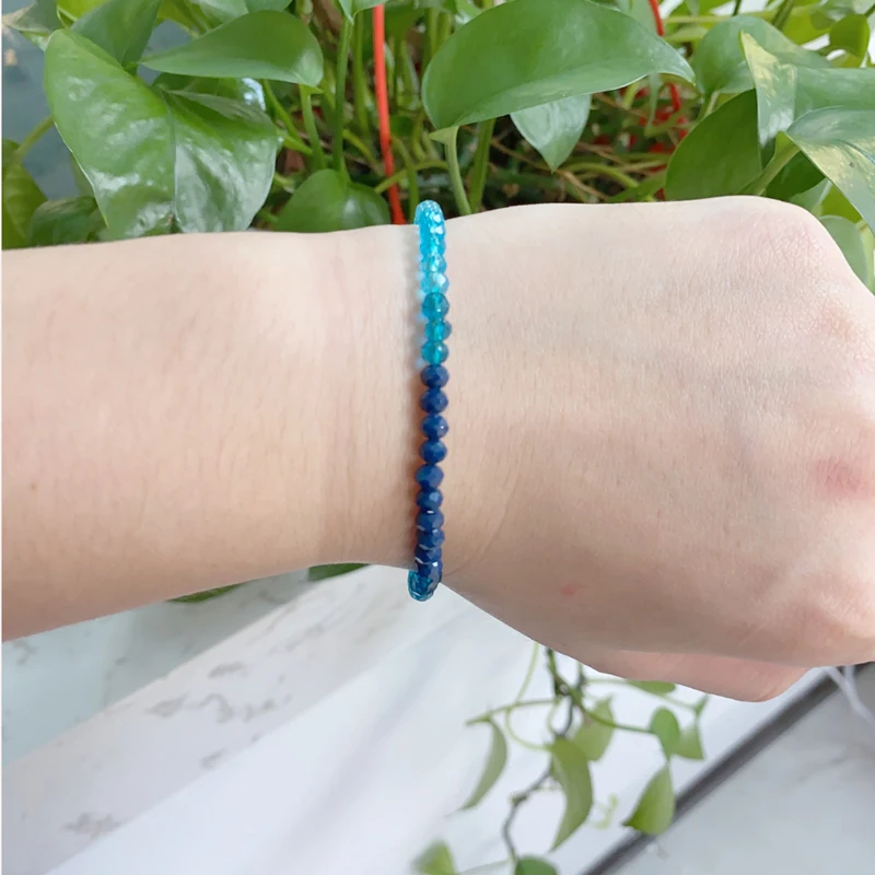 Simple Devise Gifts Bracelet Jewelry Gold Plated Multiple Color Crystal Beads Tied Heart Adjustable Bangle  For Women And Men