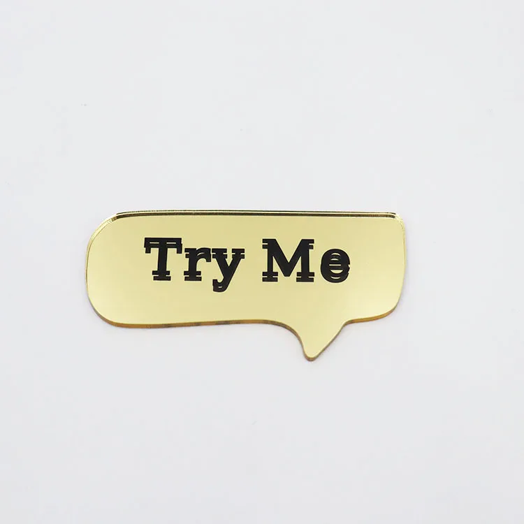 Custom Acrylic Mirror tag Ticket Motel Square Shape Color Acrylic Glitter Keychain Key Tag gold mirror acrylic tags