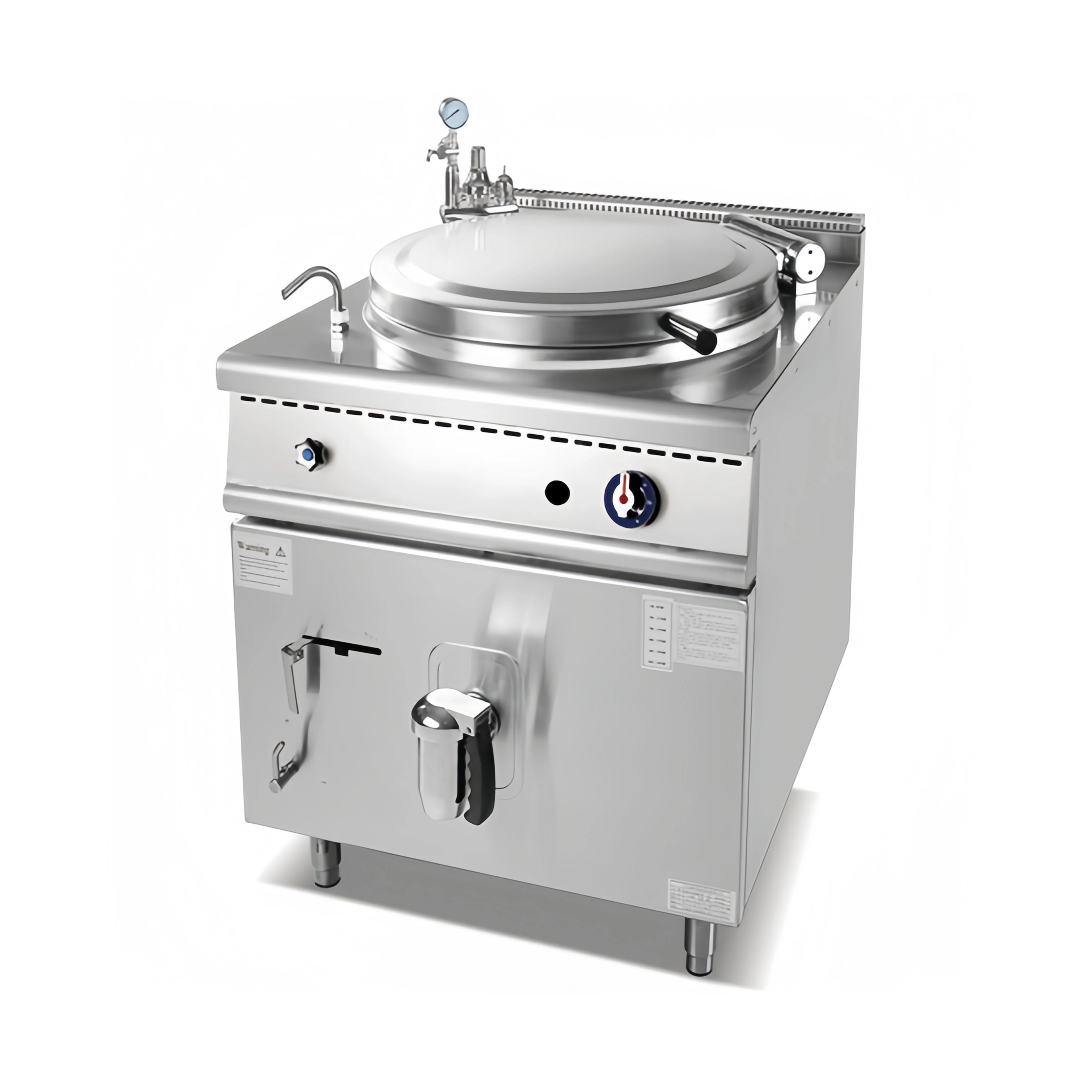 New Gas Indirect Boiling Pan for High Productivity for Restaurants Food Shops Hotels Retail Industries
