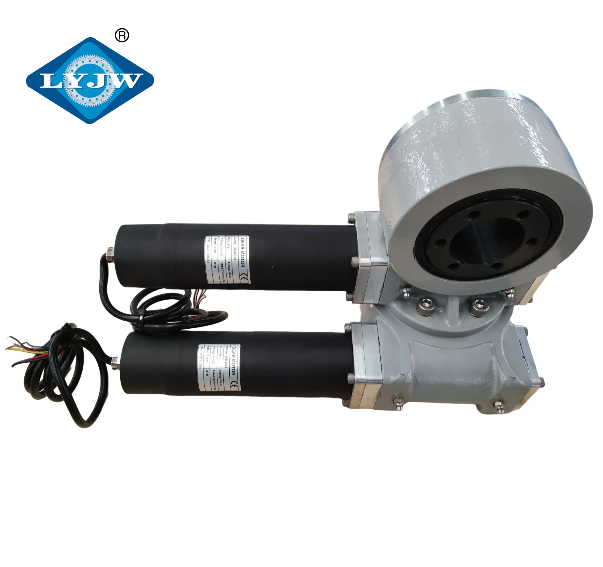 Luoyang JW 3' SE3 2 Axis Solar Tracker Dual Axis SDE3 Slewing Drive With 24V 12V DC Motor Rotary Drive SDD3