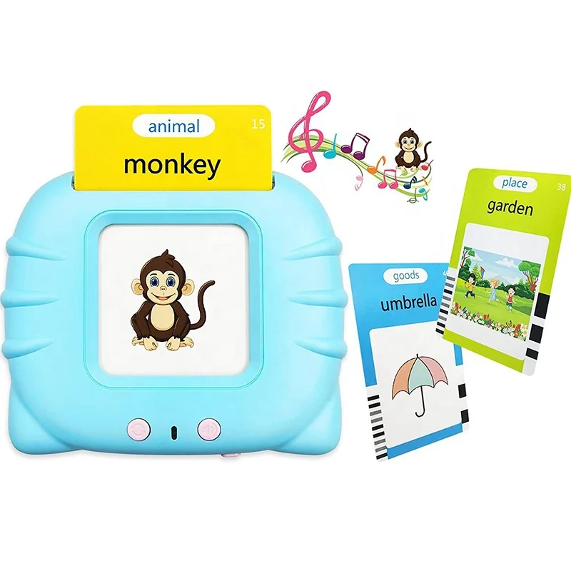 Flash Card Early Education Device Kids Preschool Learning Card Talking Card With Sound Toys Baby Boys Girls Reading Machine Gift