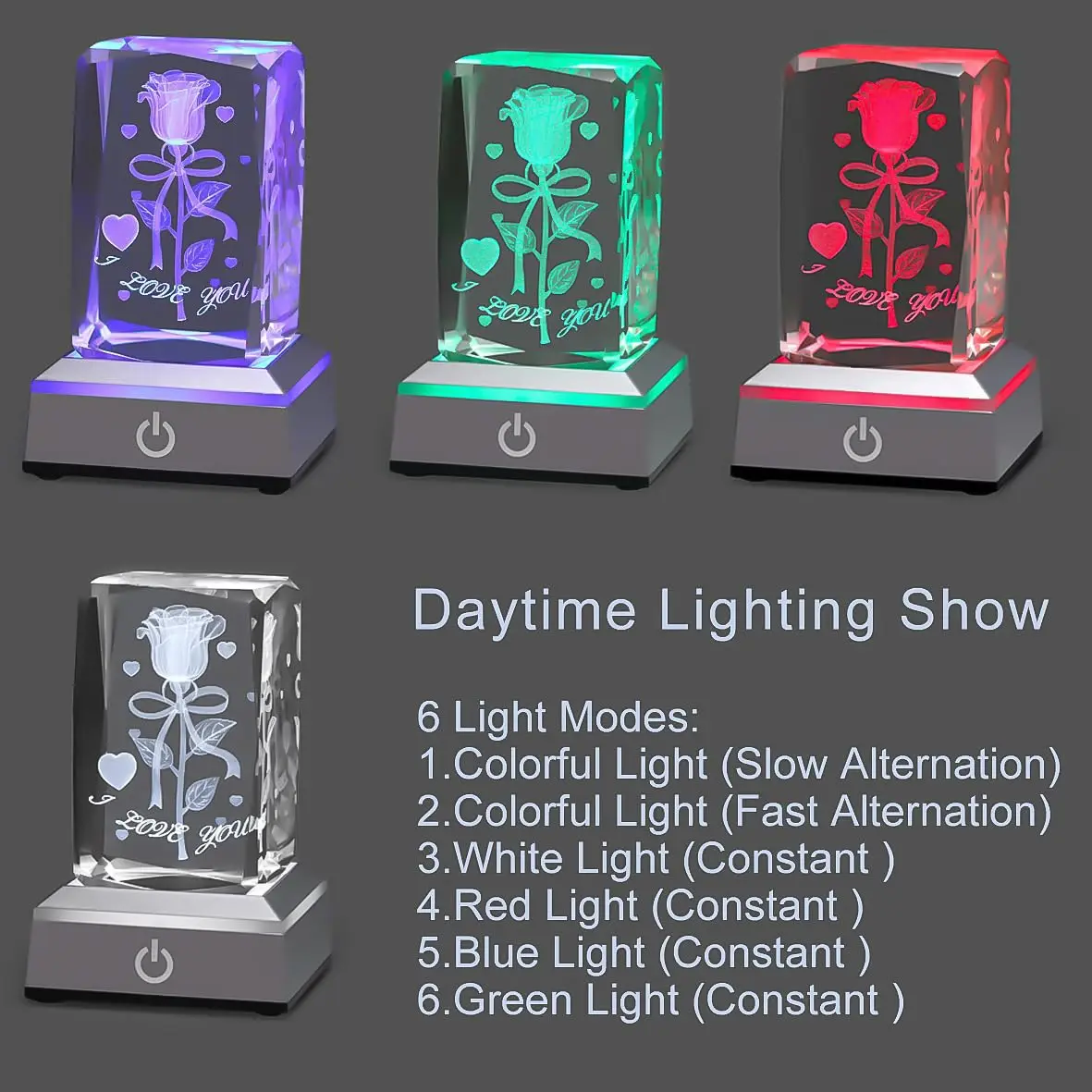 Honor of crystal wholesale 3d crystal cube 3D Rose glass Multicolor Nightlight blank crystal cubes for engraving
