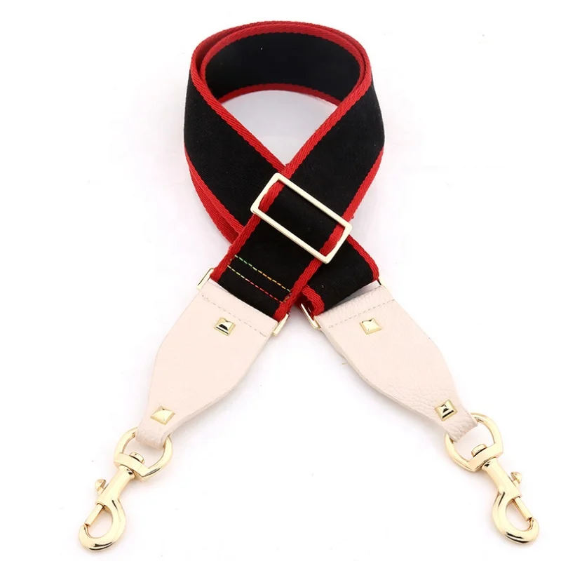 high quality adjustable shoulder bag strap fashionable colorful ribbon  guitar straps for handbags