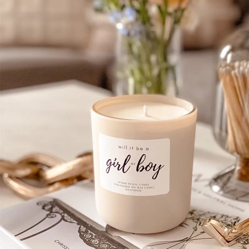 Home Decoration Bedroom Romantic Fragrance Essential Oil Aromatherapy Baby Girl and Boy Soy Wax Scented Candle Gift Set