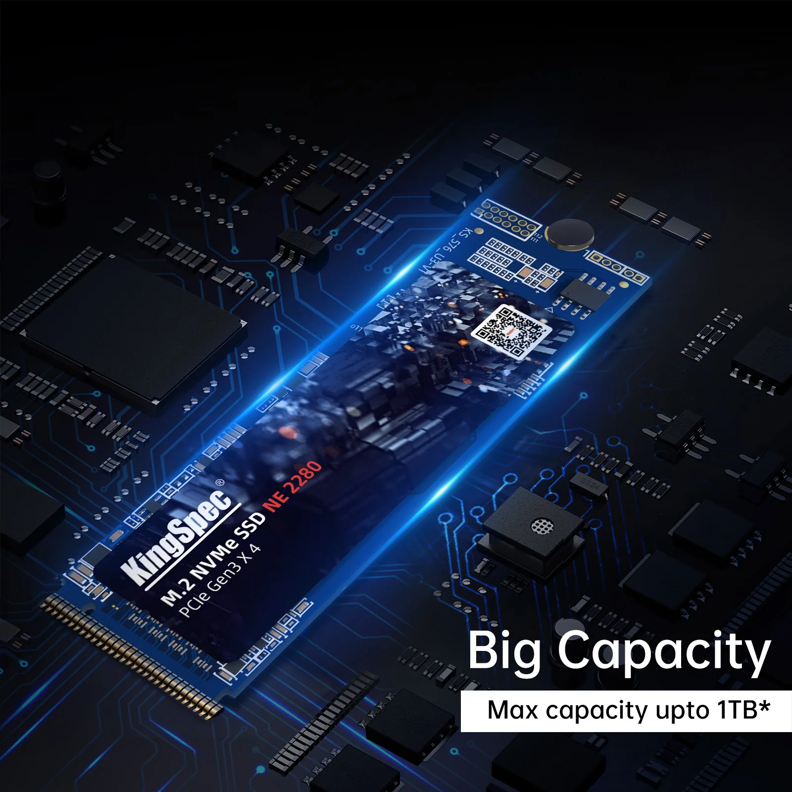 Внутренний твердотельный накопитель KingS M2 1 ТБ PCIe NVMe 2280 мм M.2 SSD, жесткий диск для ноутбука и настольного компьютера