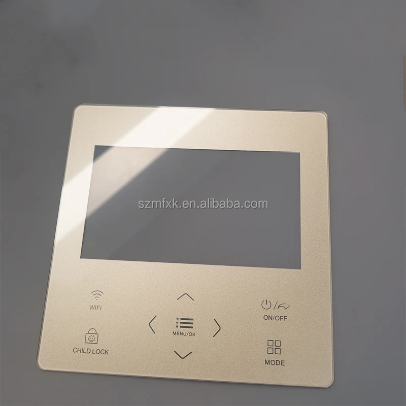 OEM customized 3mm silk screen tempered glass socket wall mounted switch tempered glass panel Touch switch board