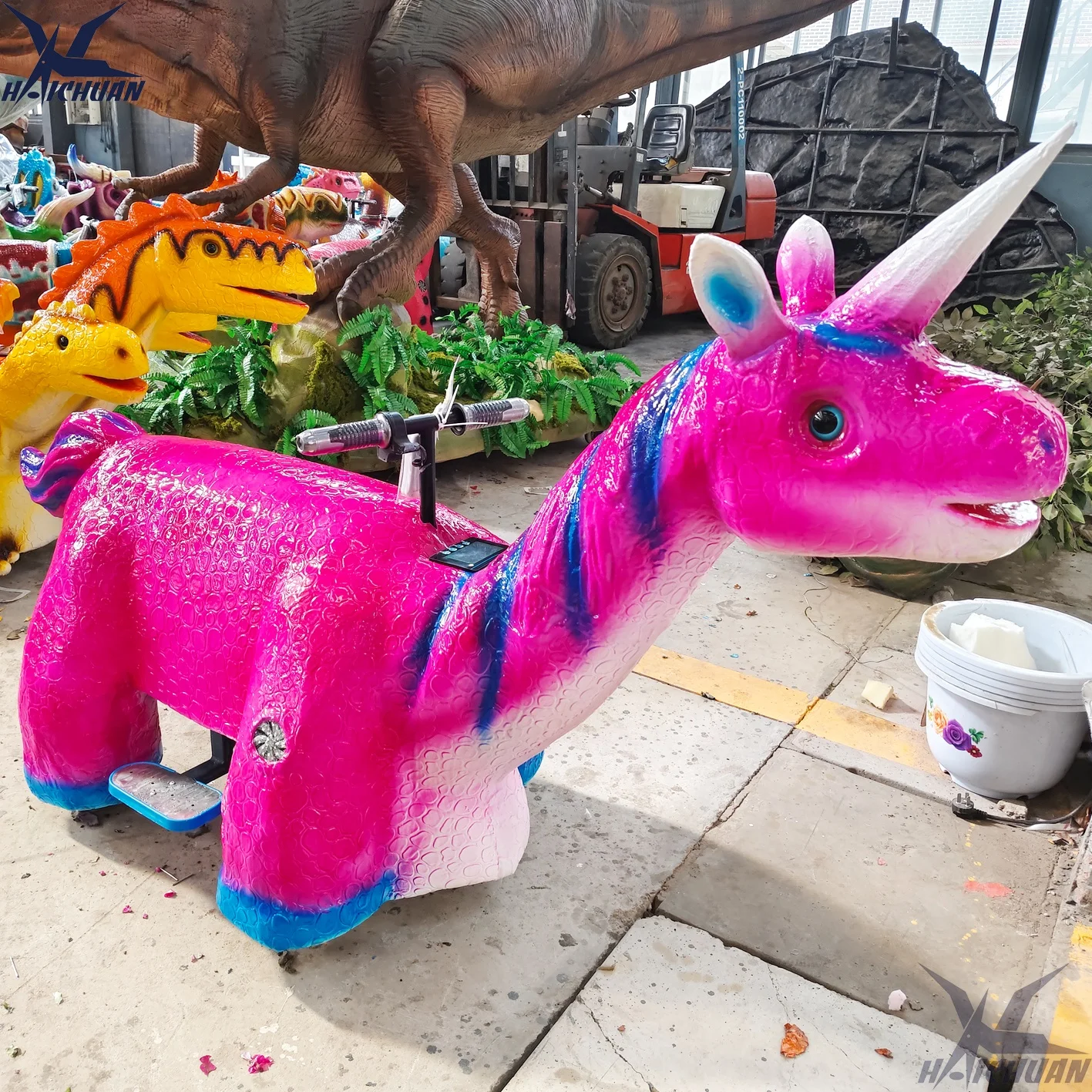 Kids Electric Dinosaur Rides Indoor Playground Children Riding Dinosaur Machine Ride a Dinosaur Walking