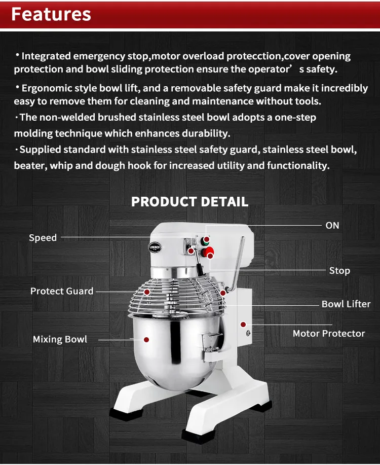 High Quality 15L Commercial Food Powder Mixer Machine Electric Stand and Cake Mixer Made of Steel and Stainless Crazy Selling
