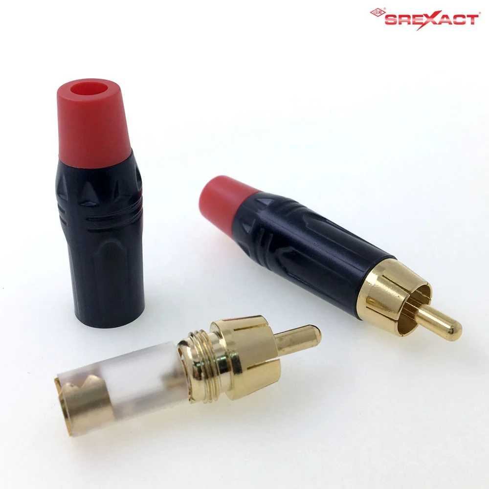 Professional audio male rca gold plated connector