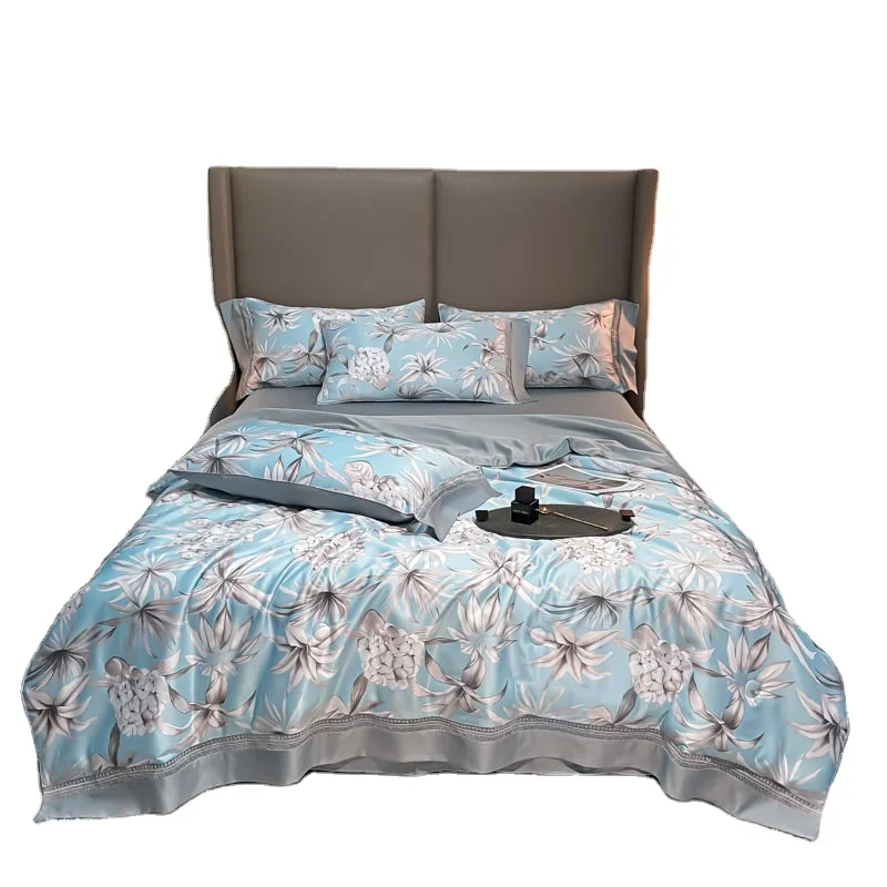 Classical Super Soft Tencel Modal Bedding Set Embroidery Duvet Cover Set