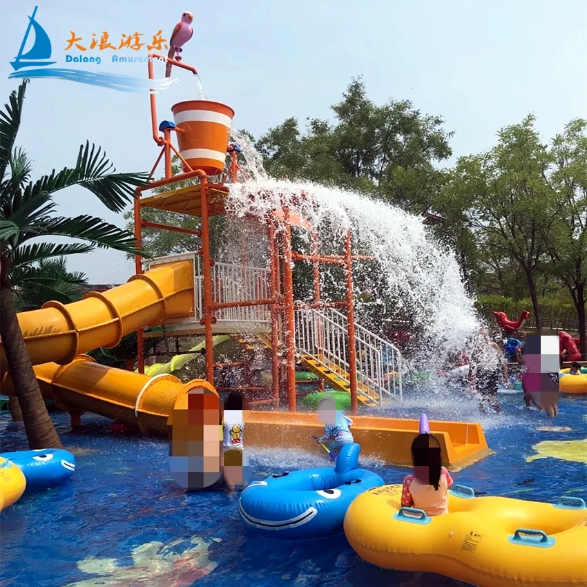 DALANG Amusement Big water park amazing fantasy aqua park with fiberglass slide