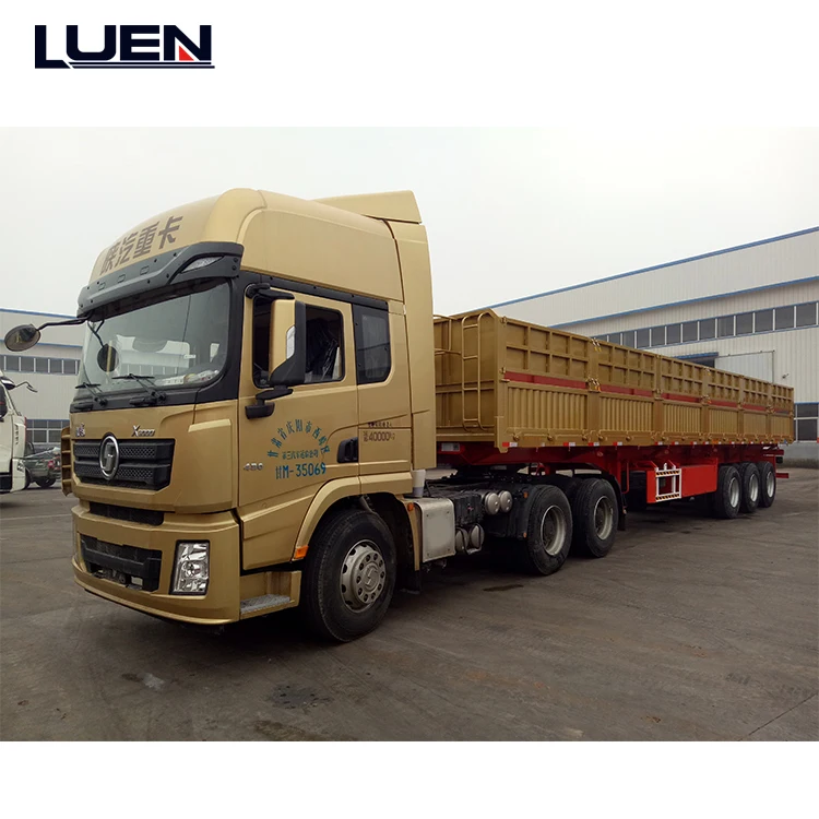 Hot Sale 3-Axle Semi-Trailer 40-60 T Dump Type Truck with Forward Sidewall Back Grain Dump Self-Dumping Side Tipper Dump Trucks