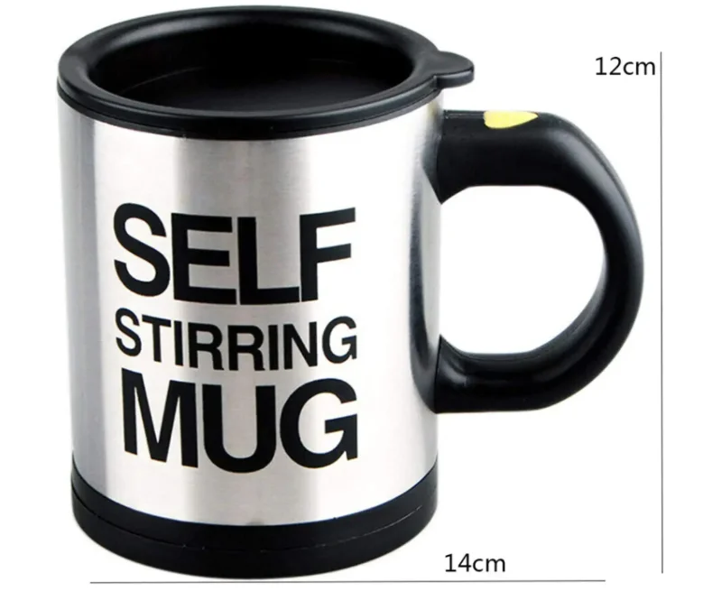 Self Stirring Stainless Steel Coffee Mug,Electric Automatic Mixing Cups for Stir Coffee Milk Mix Juice Drink and Tee