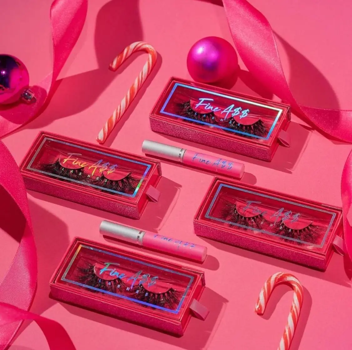 
Factory high quality 3D 25MM Thick Faux Mink eyelash vendor customized packaging boxes 