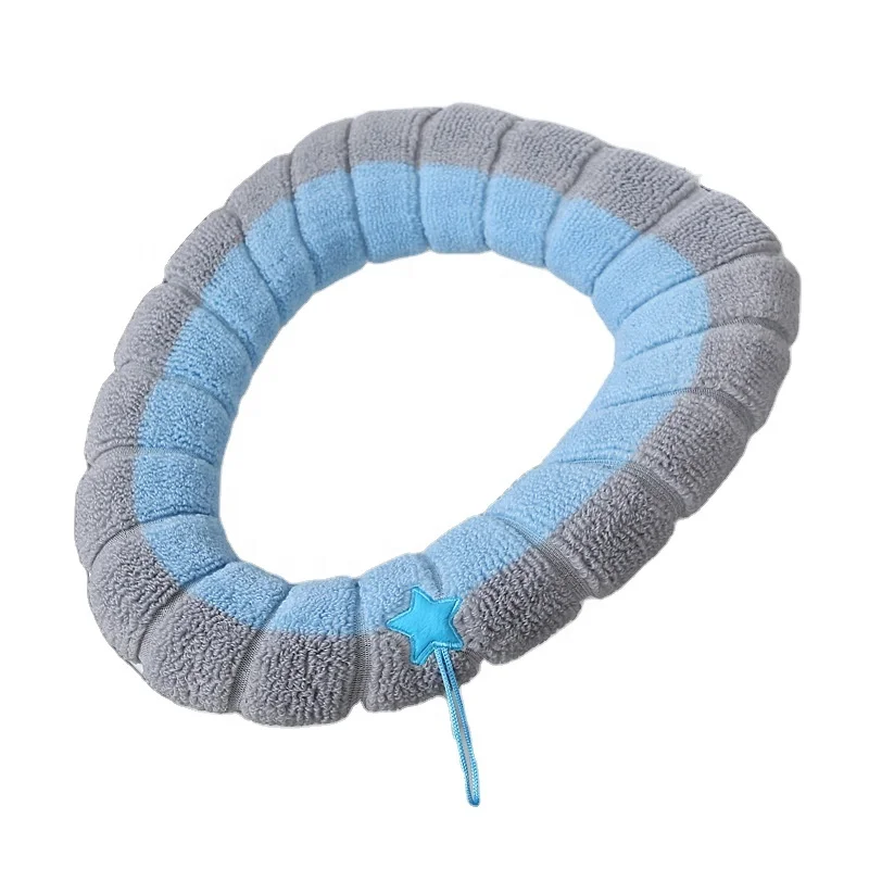 Winter Warm Toilet Seat Cover Mat Bathroom Toilet Pad Cushion With Handle Thicker Soft Washable Closestool Toilet Seat Cover