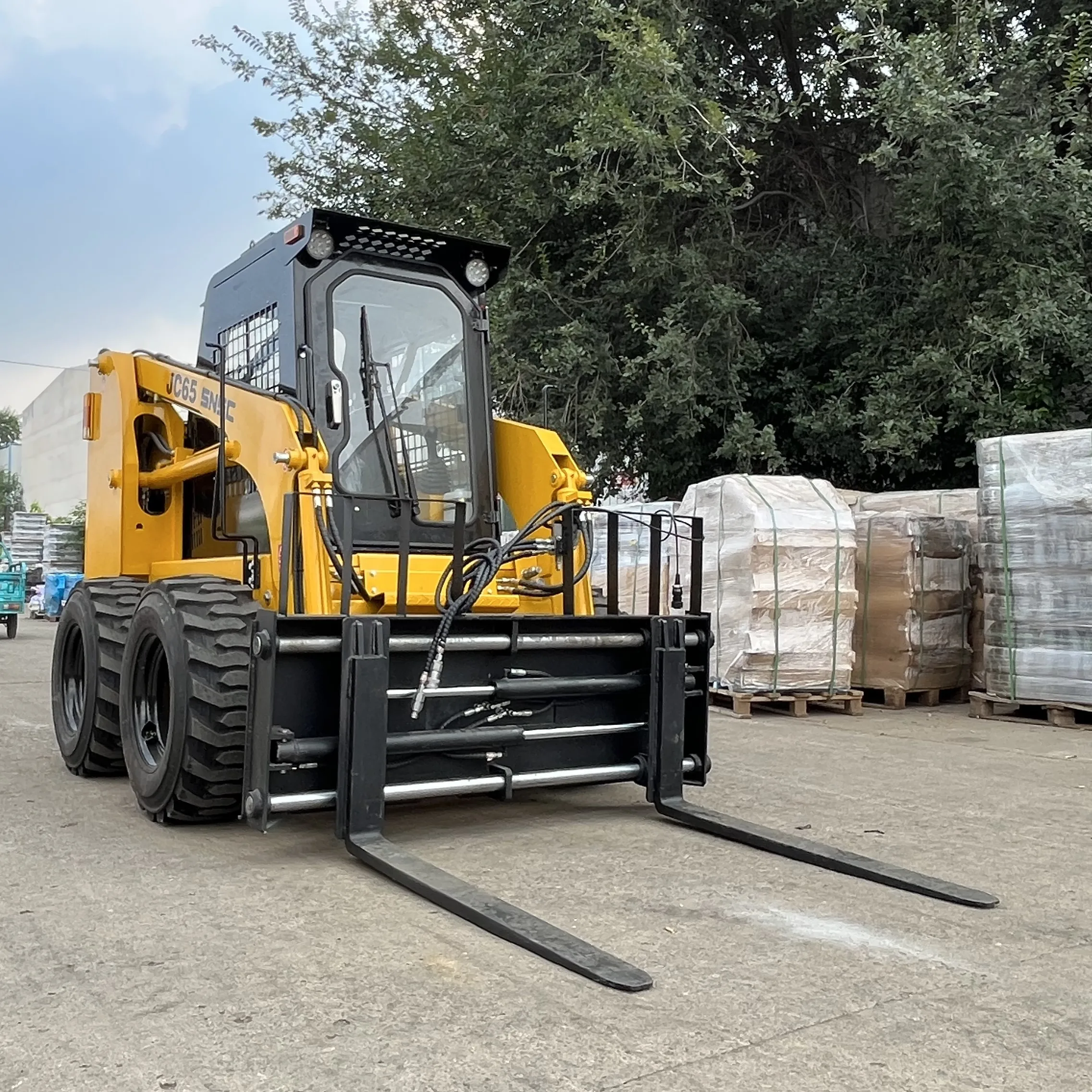 SNSC компактный колесный погрузчик с скользящим поворотом с двигателем EPA и Euro V