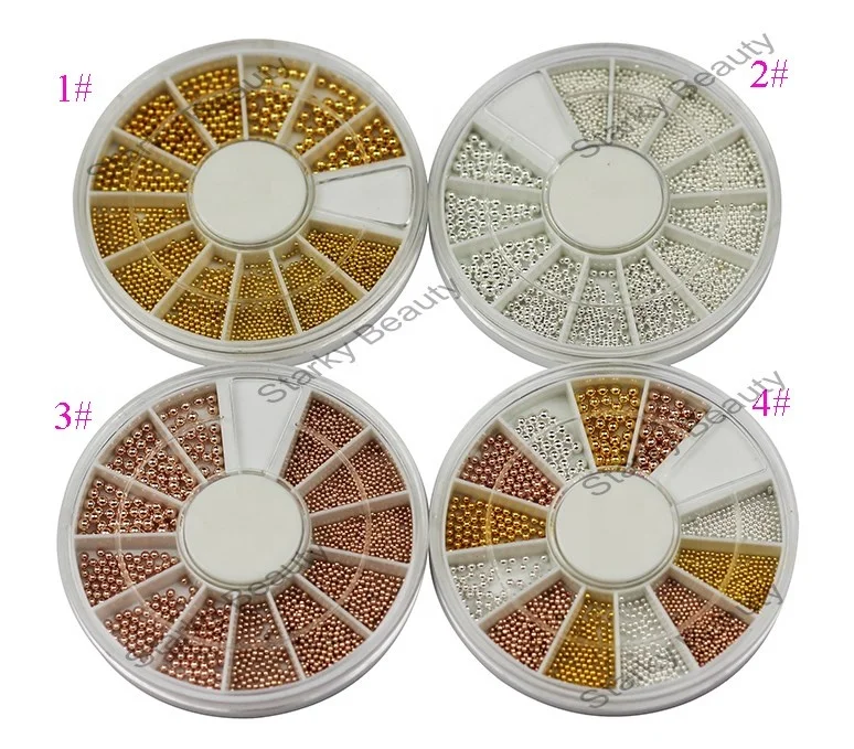 nail gold beads Small Steel Balls metal bead for nail polish