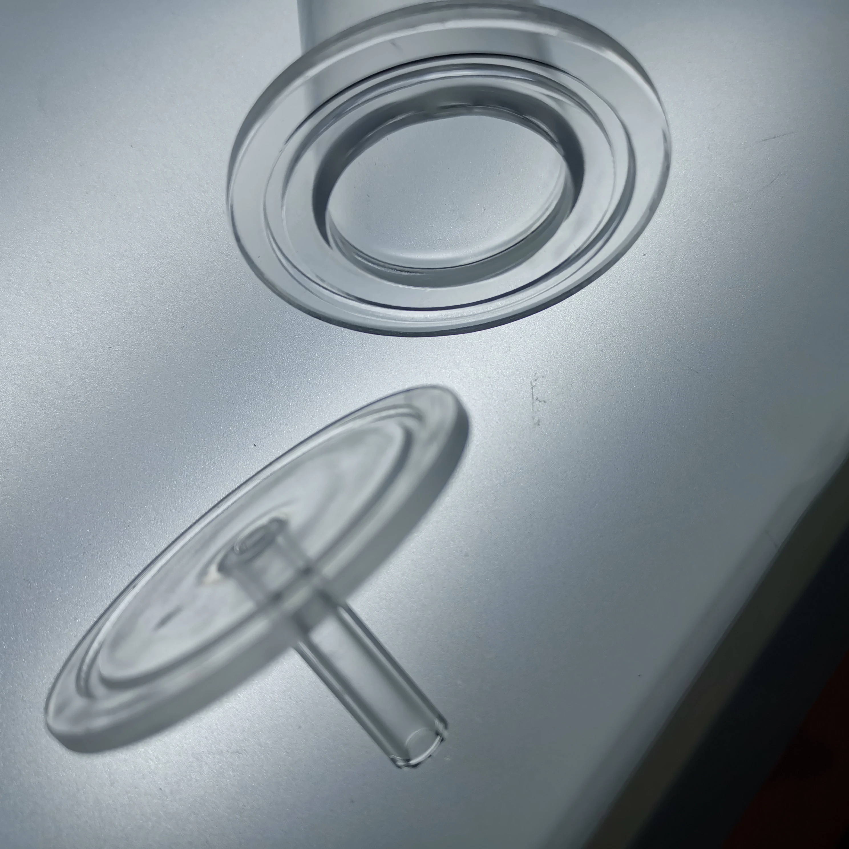 Customization High temperature resistant Quartz Ground joints Stirring Quartz sand core plates Graphene chemical reactor