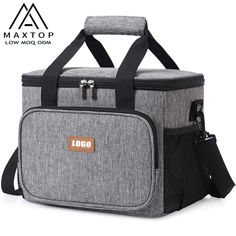 Wholesale Grey Single Shoulder Insulated Picnic Cooler Customised Lunch Bag For Women