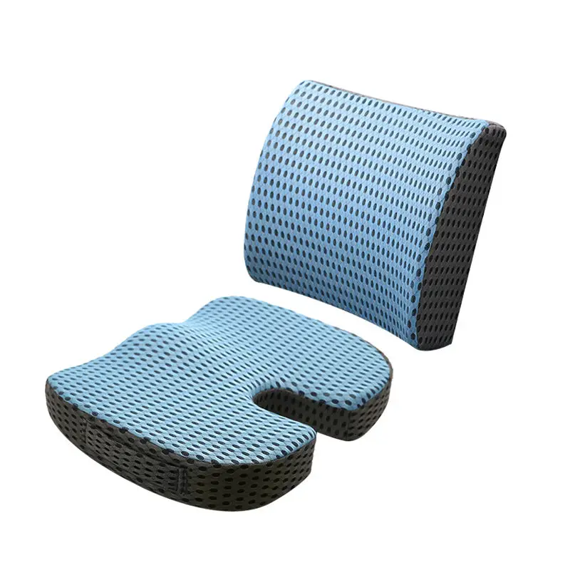 Car Comfort Ride Head Lumbar Ergonomic Memory Foam Travel Lumbar Support Back Seat Cushion