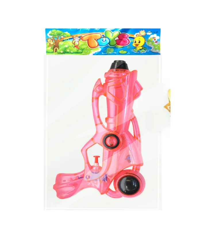 Wholesale Top Selling Summer Toys 23CM clear Material Water Gun with 3 Color Squirt Guns for Pool Beach Garden Play